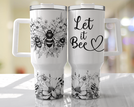 Let it bee 40 oz Stainless tumbler with Handle