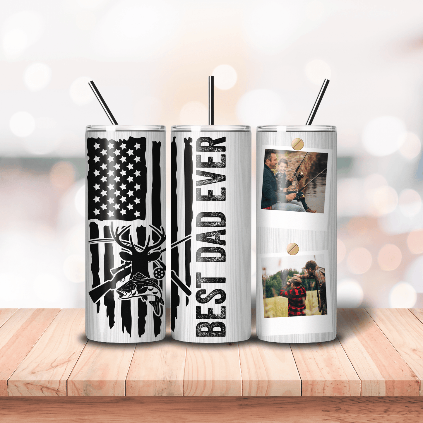 Best Dad ever photo 20 OZ Skinny Stainless Skinny Tumbler